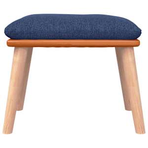 Houpací křeslo se stoličkou modré textil - obrázek 9