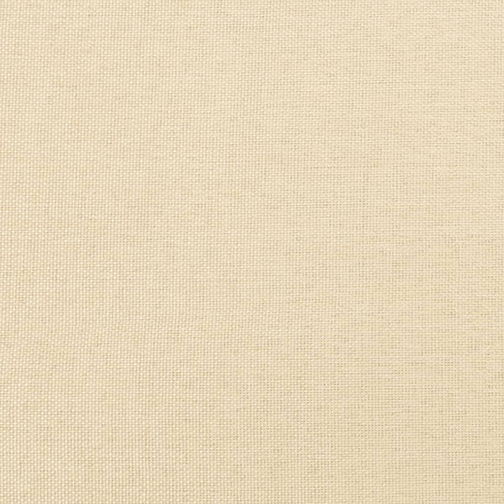 Scaun de relaxare cu taburet, crem, textil