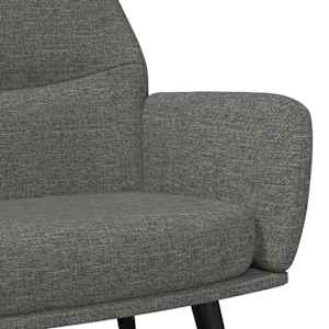 Relaxační křeslo se stoličkou světle šedé textil - obrázek 7
