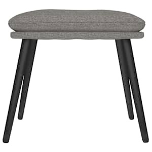 Relaxační křeslo se stoličkou světle šedé textil - obrázek 9