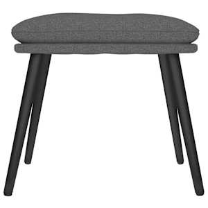 Relaxační křeslo se stoličkou tmavě šedé textil - obrázek 9