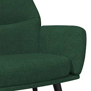 Relaxační křeslo se stoličkou tmavě zelené textil - obrázek 7