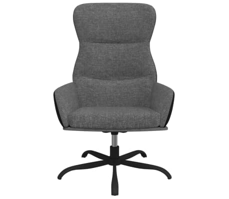 vidaXL atpūtas krēsls ar kāju balstu, gai&scaron;i pelēks audums