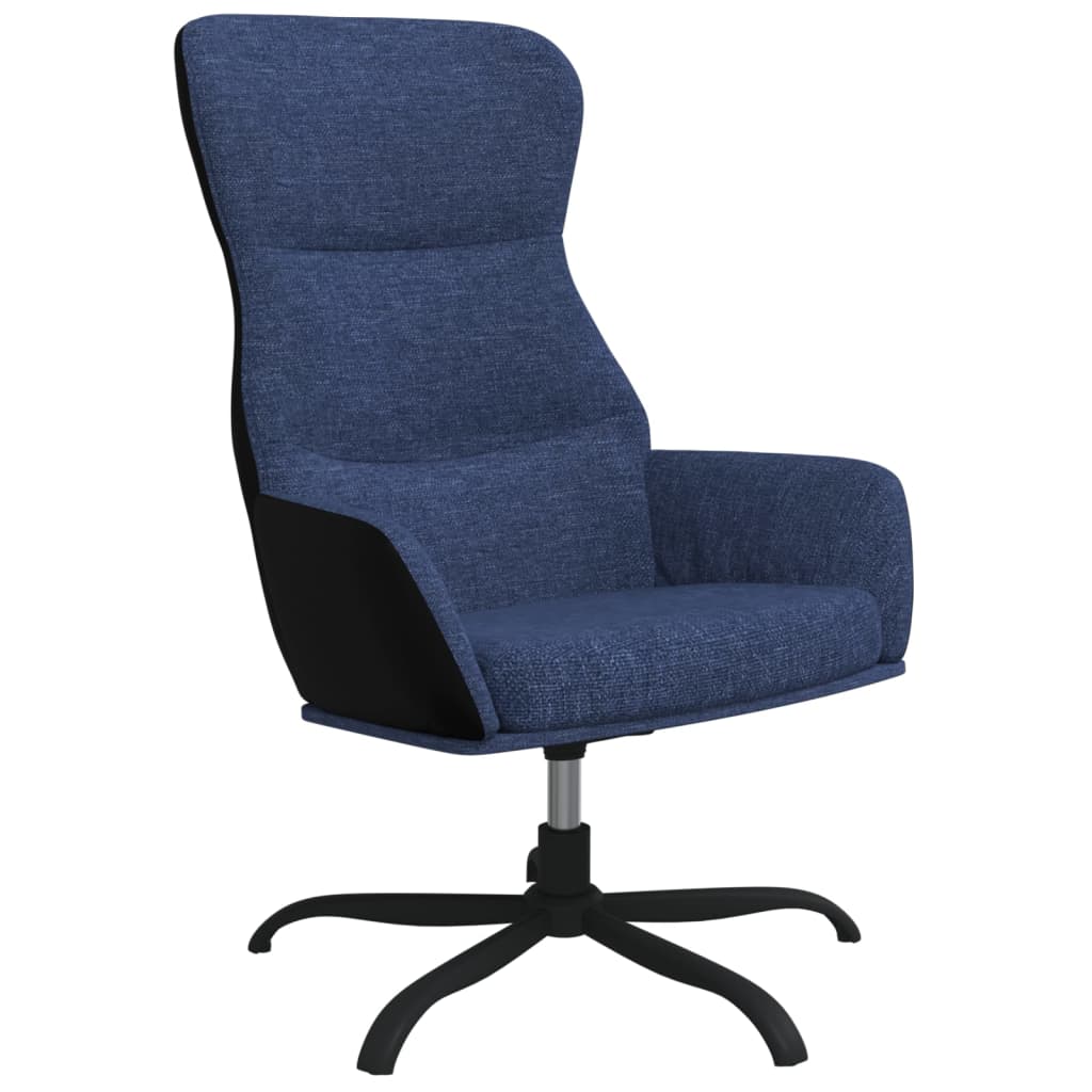 

vidaXL Relaxstoel met voetensteun stof blauw