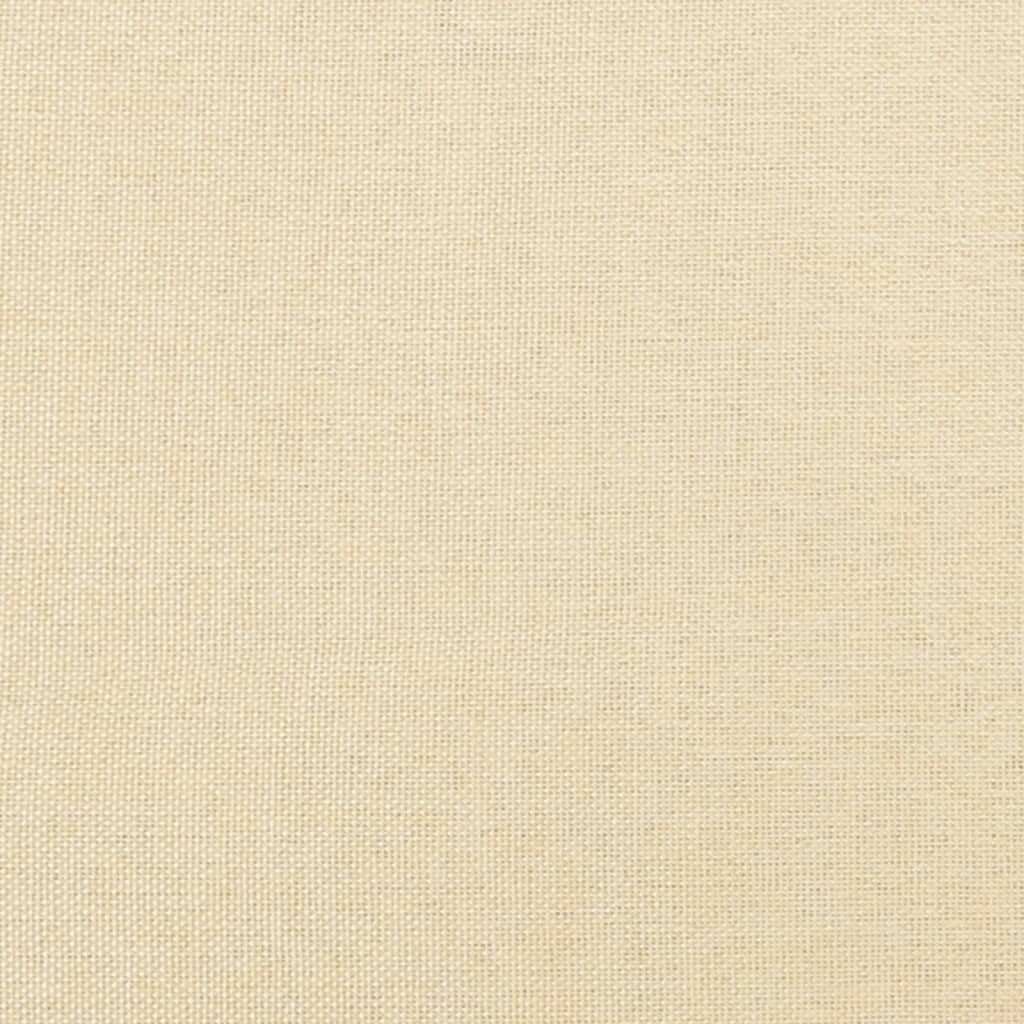 Scaun de relaxare cu taburet, crem, textil