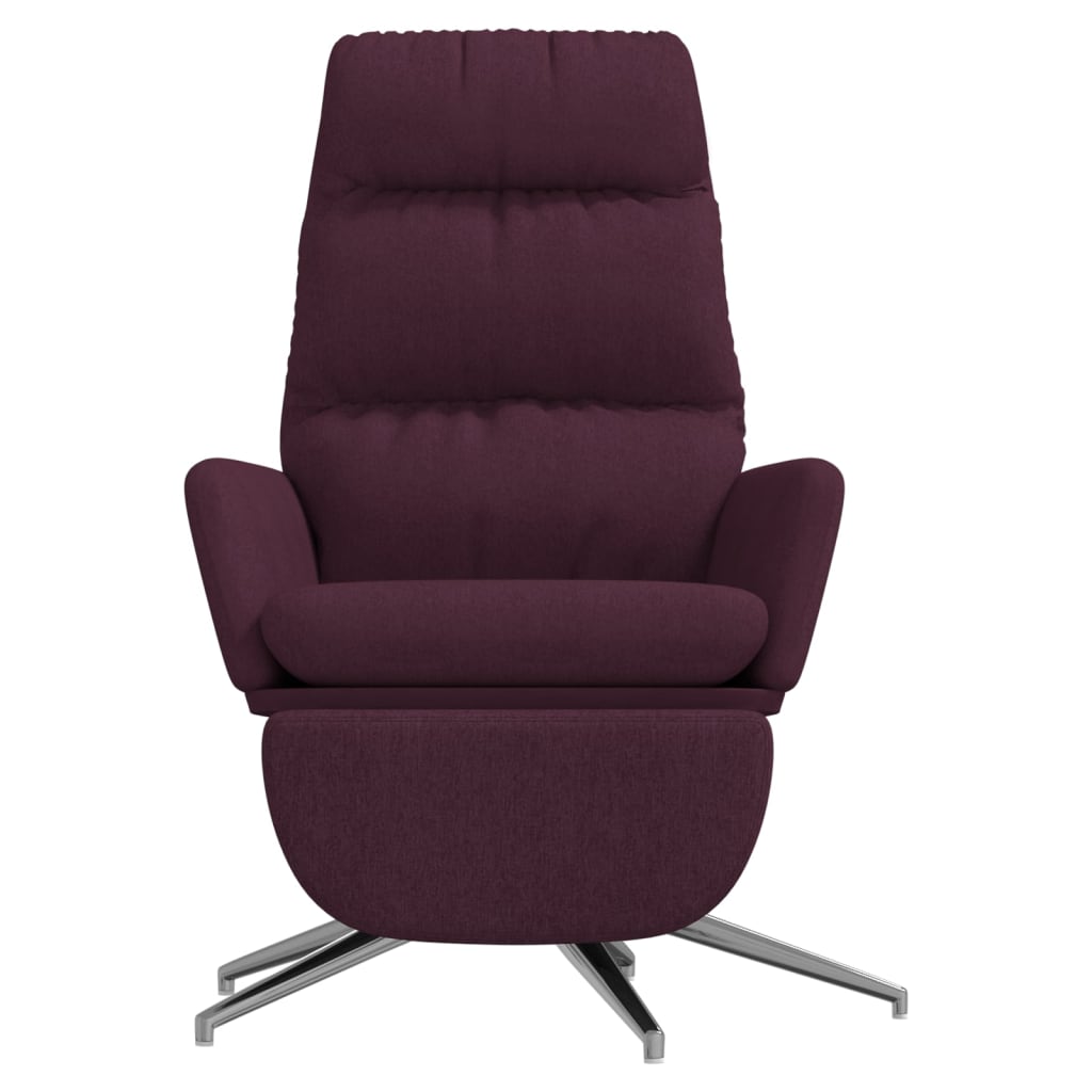 vidaXL Chaise de relaxation avec repose-pied Violet Tissu