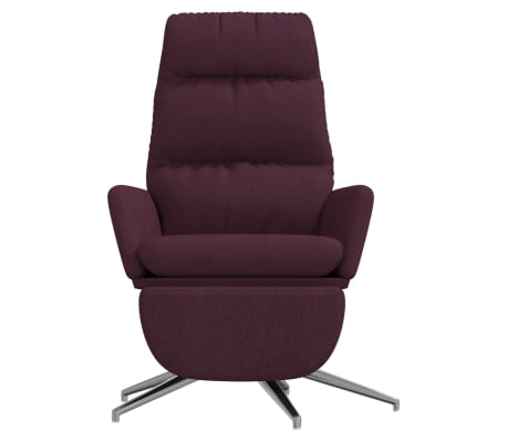 vidaXL Scaun de relaxare cu taburet, violet, material textil