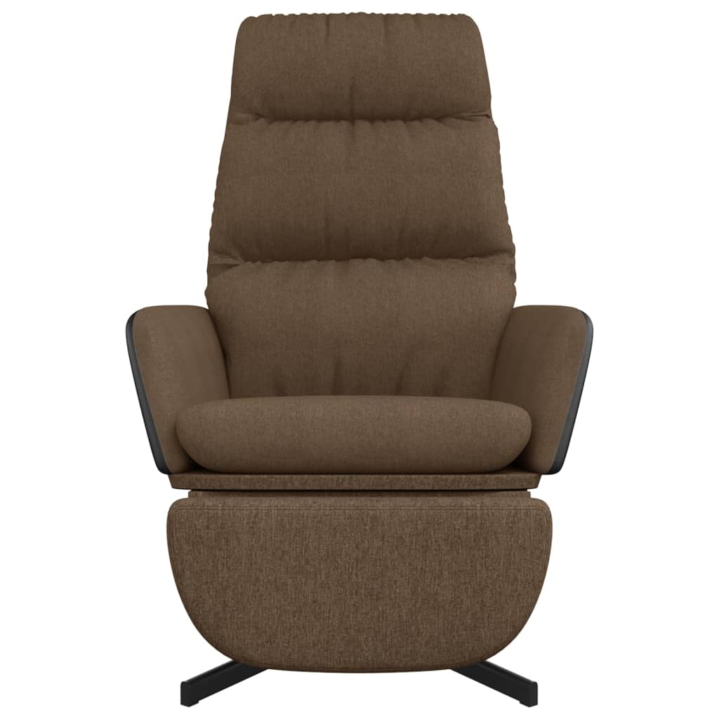 vidaXL Relaxstoel met voetensteun stof bruin