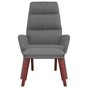 Relaxační křeslo se stoličkou světle šedé textil - obrázek 5