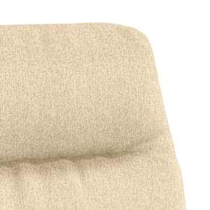 Relaxační křeslo se stoličkou krémové textil - obrázek 8