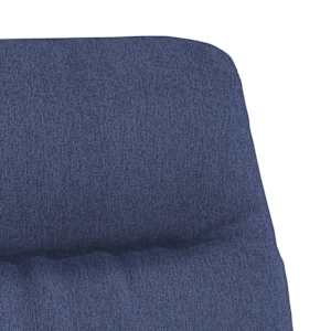 Relaxační křeslo se stoličkou modré textil - obrázek 8