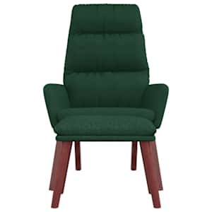 Relaxační křeslo se stoličkou tmavě zelené textil - obrázek 5