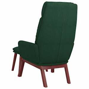 Relaxační křeslo se stoličkou tmavě zelené textil - obrázek 6