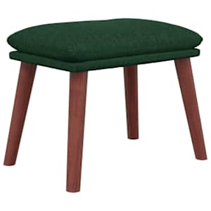 Relaxační křeslo se stoličkou tmavě zelené textil - obrázek 7