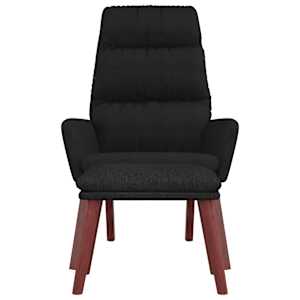 Relaxační křeslo se stoličkou černé textil - obrázek 5