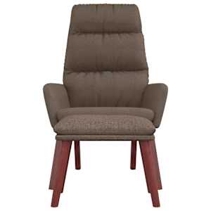 Relaxační křeslo se stoličkou taupe textil - obrázek 5