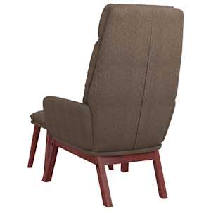 Relaxační křeslo se stoličkou taupe textil - obrázek 6