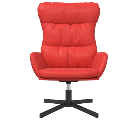 vidaXL Relaxstoel met voetenbank kunstleer rood