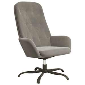 vidaXL Poilsio kėdė su pakoja, &scaron;viesiai pilkos spalvos, aksomas