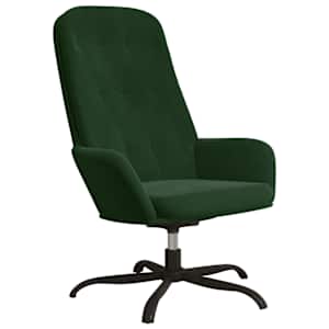 vidaXL Fotel wypoczynkowy z podn&oacute;żkiem, ciemnozielony, obity aksamitem