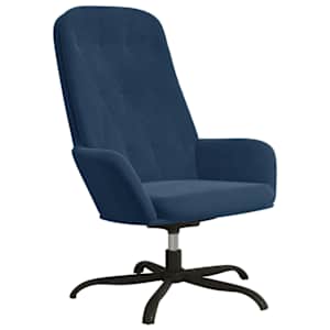 vidaXL Relaxsessel mit Fu&szlig;st&uuml;tze Blau Samt