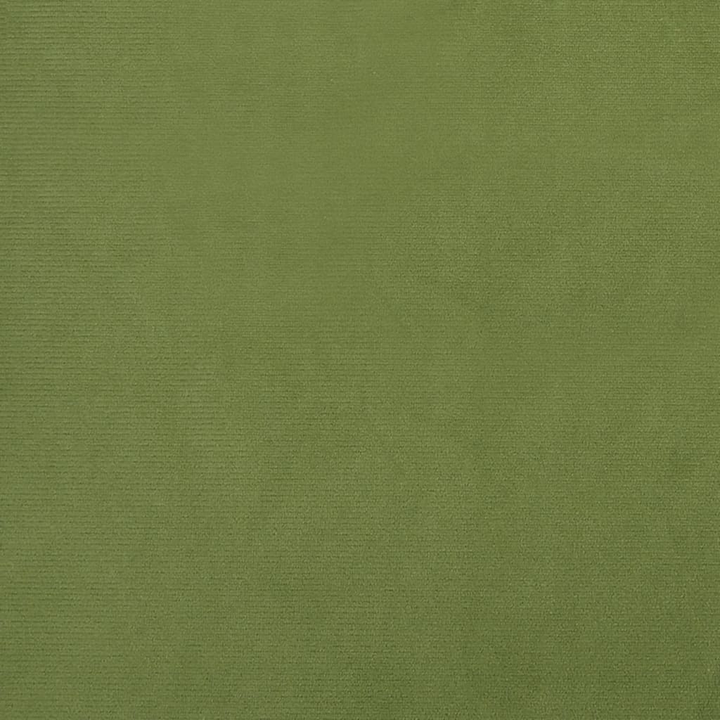 világoszöld bársony pihenőfotel lábtartóval