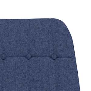 Houpací křeslo s podnožkou modré textil - obrázek 6