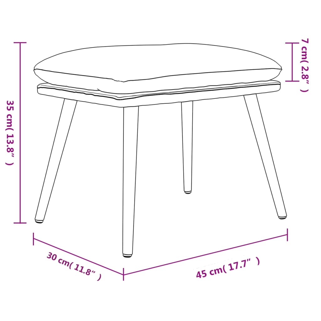világosszürke mikroszálas szövet pihenőfotel lábtartóval