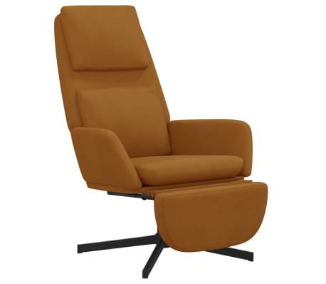 vidaXL Relaxstoel met voetensteun fluweel bruin