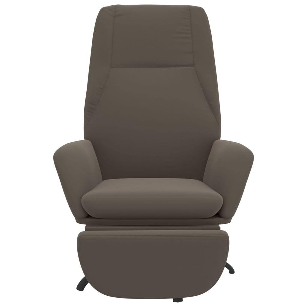 vidaXL Relaxstoel met voetensteun microvezelstof donkergrijs