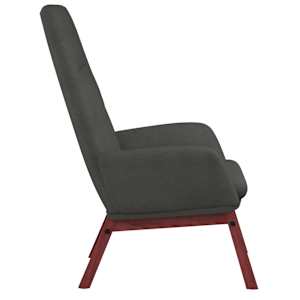 Relaxační křeslo s podnožkou tmavě šedé textil - obrázek 5