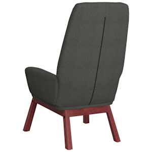 Relaxační křeslo s podnožkou tmavě šedé textil - obrázek 6