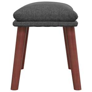 Relaxační křeslo s podnožkou tmavě šedé textil - obrázek 8