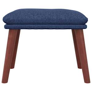 Relaxační křeslo s podnožkou modré textil - obrázek 7