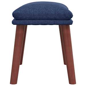 Relaxační křeslo s podnožkou modré textil - obrázek 8