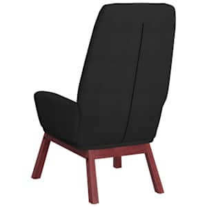 Relaxační křeslo s podnožkou černé textil - obrázek 6