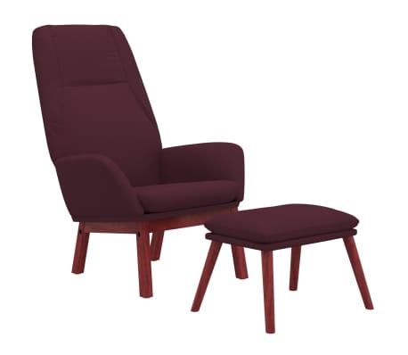 vidaXL Relaxstoel met voetenbank stof paars