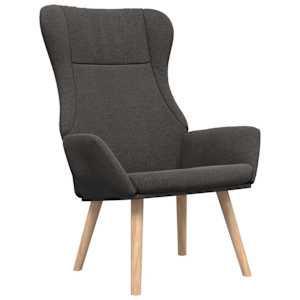 Relaxační křeslo s podnožkou tmavě šedé textil - obrázek 4