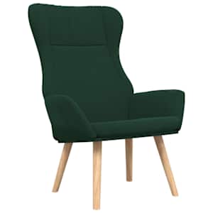 Relaxační křeslo s podnožkou tmavě zelené textil - obrázek 4