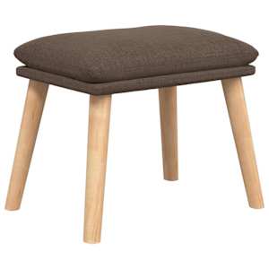 Relaxační křeslo s podnožkou taupe textil - obrázek 5