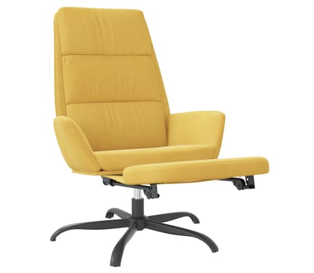 vidaXL Relaxsessel mit Fu&szlig;st&uuml;tze Senfgelb Samt