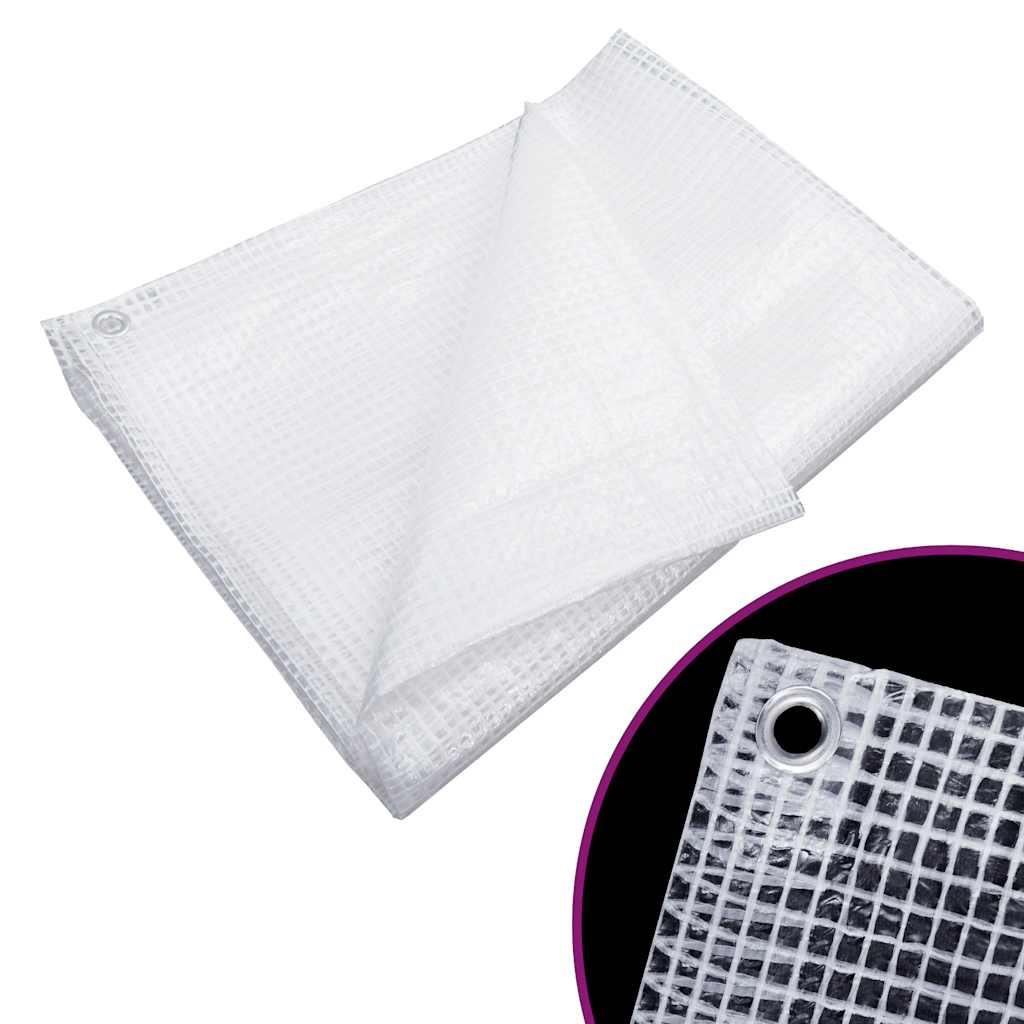 vidaXL Plachta 140 g/m² 4 x 4 m bílá