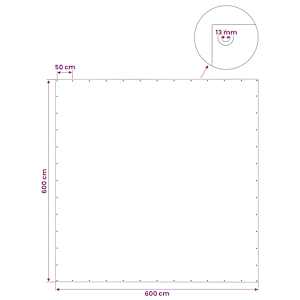 Plachta 140 g/m² 6 x 6 m bílá - obrázek 7