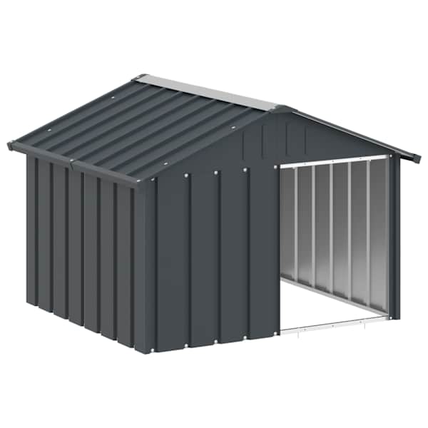 vidaXL koerakuut, antratsiithall, 116,5x103x81,5 cm, tsingitud teras