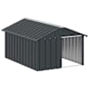 vidaXL koerakuut, antratsiithall, 116,5x153x81,5 cm, tsingitud teras