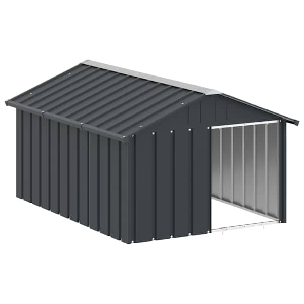 vidaXL koerakuut, antratsiithall, 116,5x153x81,5 cm, tsingitud teras