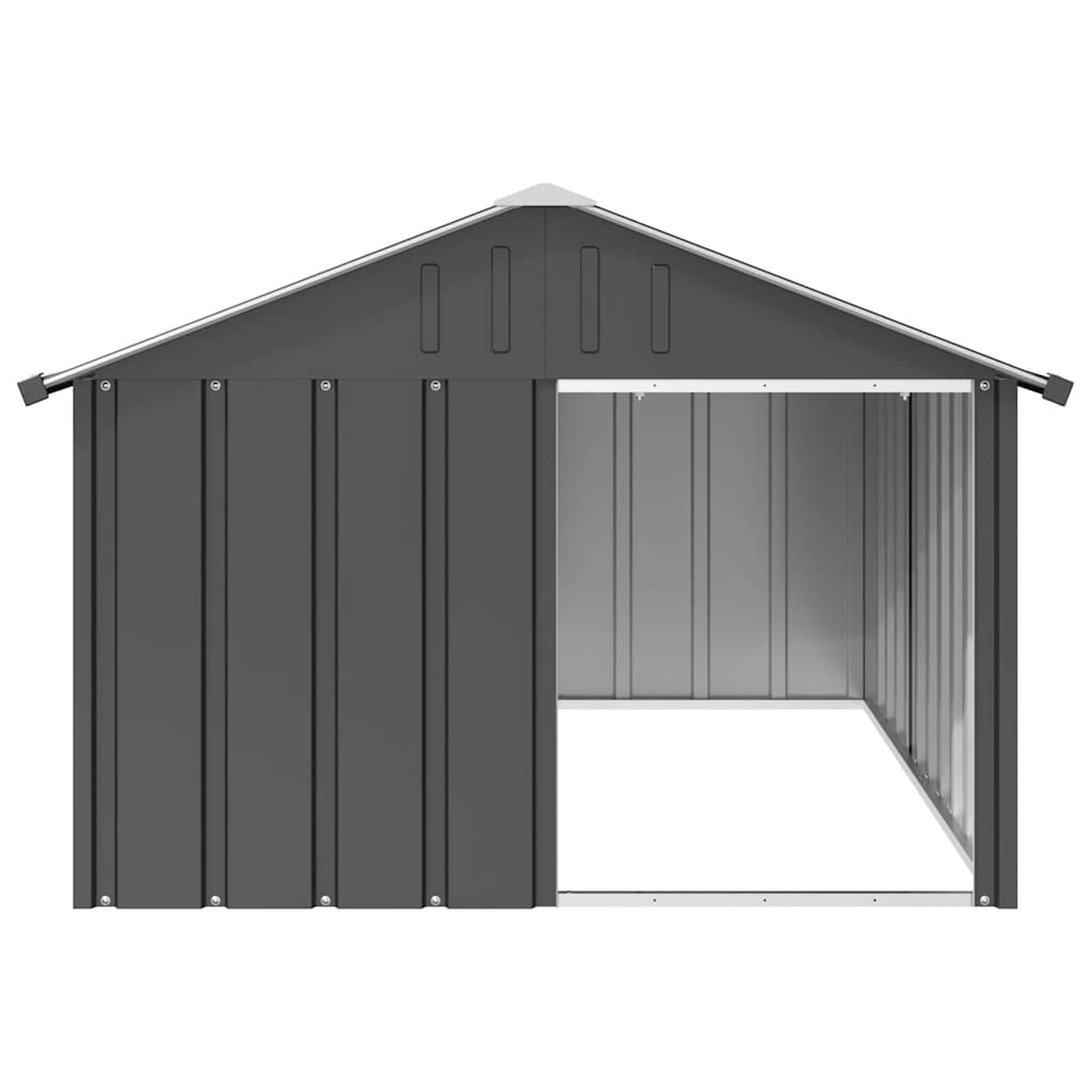 Vidaxl Casa Pentru Caini Antracit 116,5x153x81,5 Cm Otel Galvanizat