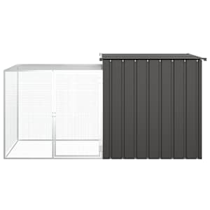 Klec pro kuřata antracitová 200 x 91 x 100 cm pozinkovaná ocel - obrázek 3