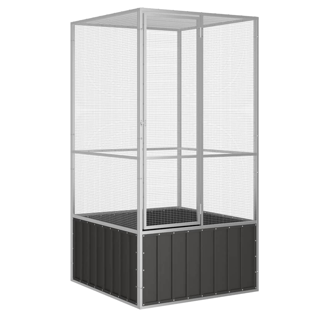 Outdoor Bird Aviary - Large Galvanized Steel Cage vidaXL - Picture 14 of 42