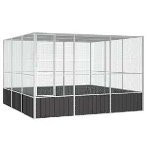 Ptačí klec antracitová 302,5x324,5x211,5 cm pozinkovaná ocel - obrázek 1